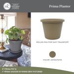 The HC Companies Prima Round Plastic Plant Pot w/Rolled Rim - Lightweight & UV Resistant Flower Pot for Herbs & More - Outdoor & Indoor Plant Pots w/Drainage (20 inch, Sandstone, Pack of 1)