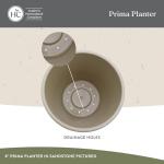 The HC Companies Prima Round Plastic Plant Pot w/Rolled Rim - Lightweight & UV Resistant Flower Pot for Herbs & More - Outdoor & Indoor Plant Pots w/Drainage (20 inch, Sandstone, Pack of 1)