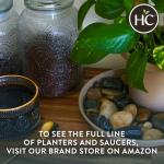 The HC Companies Prima Round Plastic Plant Pot w/Rolled Rim - Lightweight & UV Resistant Flower Pot for Herbs & More - Outdoor & Indoor Plant Pots w/Drainage (20 inch, Sandstone, Pack of 1)