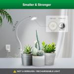 SANSI Grow Lights for Indoor Plants, Pot Clip LED Plant Lights for Indoor Growing, Full Spectrum, Plant Lamp with 4-Level Dimmable, Auto On Off 3 6 12 Hrs Timer for Succulents, Small Plant, White, 5V.