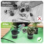 WORKPRO 5PCS Garden Tool Set, Powder Coating Compact Aluminum Gardening Tool Set with Repotting Mat, Outdoor Garden Hand Tools, Ideal Gardening Gift, Green