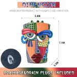 Midogaigai Abstract Face Planter Pots for Plants,Hand-Painted Colorful Flower Pots with Drainage, Indoor Outdoor Garden Decor Gift(Modern,Small)