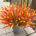 TSTWETO Artificial Plants Outdoor, 20 Pcs Fake Mums Flowers UV Resistant Outdoor Plants, Artificial Fall Flowers Plastic Faux Plants Shrubs for Home Porch Garden Yard Window Box