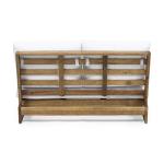 Great Deal Furniture Kaitlyn Outdoor Acacia Wood Loveseat with Cushions, Teak and White