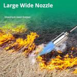 Sondiko Propane Torch Weed Burner, High Output Weed Torch Flamethrower, 30" Detachable Long Arm Heavy Duty Blow Torch For Garden, Wood, Ice, Snow, Melting(PROPANE TANK NOT INCLUDED)