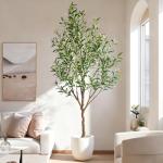6ft Artificial Olive Tree Faux Olive Plant for Home Decor, Large Fake Olive Tree Modern Farmhouse Style, Floor Plant for Indoor Artificial Trees for Home Decor Indoor, Arbol de Olivo Artificial