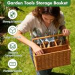 Gardening Gifts for Women 12 Pcs Garden Tools Set with Basket Heavy Duty Gardening Hand Tool with Wood Handle Gardener Lady Plant Lover Gifts Wife Mom Grandma Mothers Day Birthday