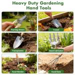 Gardening Gifts for Women 12 Pcs Garden Tools Set with Basket Heavy Duty Gardening Hand Tool with Wood Handle Gardener Lady Plant Lover Gifts Wife Mom Grandma Mothers Day Birthday
