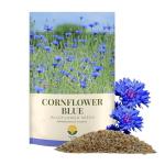 SunHaven Seeds Blue Cornflower Seeds - Bachelor Button (Centaurea Cyanus) - Extra Large 1 oz Packet with Over 5,500 Open Pollinated Wildflower Seeds for Full Sun Gardens