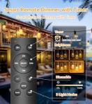 Outdoor-String-Lights-Patio-LED-Light-Outside 50Ft 15M Waterproof Remote Dimmable S14 LED Porch Lighting with 15 Edison Plastic Bulb Hanging Lights Connectable for Backyard Yard Gazebo Party Garden