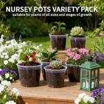 Plgardpo Clear Nursery Pots, 4/5/6 Inch Transparent Plastic Plant Pots with Drainage Holes, Variety Pack Seed Starting Pots, Flexible Clear Flower Pots for Indoor Outdoor Plants, 24 Packs