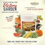 Heaven’s Harvest - 10 Year Survival Or Homestead Garden | 25k+ Heirloom Vegetable Seed Bank Kit | Includes Free Clyde’s Garden Planner & Seed Vault Storage Drum | Non-GMO