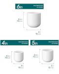 vancasso Ceramic Plant Pots, 4+5+6 inches, Set of 3, Planters with Drainage Hole, Flower Pots Planters Pots for Indoor Plants, Modern Indoor Decorative Garden Pot, Home Decor, White