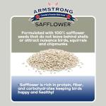 Armstrong Wild Bird Food Safflower Bird Seed, 20 Pounds - for Northern Cardinals, Rose-Breasted Grosbeaks and Black-Capped Chickadees - Ideal for Outside Feeders
