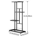 LINZINAR Plant Stand Indoor Outdoor Corner 4 Tier Metal Plant Shelf Patio Plant Rack for Garden Corner Balcony Living Room