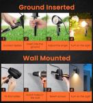 MEIKEE 7W 800lm Low Voltage Landscape Lights, 12V 24V LED Landscape Lighting with Connectors, 2700K IP66 Waterproof Outdoor LED Spotlights for Garden Pathway Yard Decoration (8 Pack)