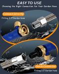 Rerennco Upgraded Jet Nozzle for Garden Hose Power Washer Wand Hydro Jet High Pressure Washer Tools with 2 Different Nozzles and Hose Quick Connectors