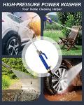 Rerennco Upgraded Jet Nozzle for Garden Hose Power Washer Wand Hydro Jet High Pressure Washer Tools with 2 Different Nozzles and Hose Quick Connectors