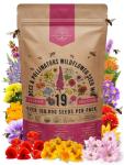 Organo Republic 19 Annual & Perennial Wildflower Seeds Mix for Indoor and Outdoors, Attract Bees & Butterflies. 100,000+ Non-GMO, Heirloom Wildflower Garden Seeds, 4oz Packet for Growing Wild Flowers