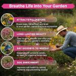 Organo Republic 19 Annual & Perennial Wildflower Seeds Mix for Indoor and Outdoors, Attract Bees & Butterflies. 100,000+ Non-GMO, Heirloom Wildflower Garden Seeds, 4oz Packet for Growing Wild Flowers