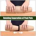 ARGCONNER 4 Inch Peat Pots, 50PCS Biodegradable Plant Starting Pots Round Nursery Pot, Garden Germination Nursery Pot Bonus 20 Plant Labels (4 Inch, 50P)