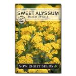 Sow Right Seeds - Sweet Alyssum Basket of Gold Flower Seeds for Planting - Perennial Garden Flowers - Easy to Grow Fragrant Blooms - Ideal for Borders and Containers - Attract Pollinators (1)