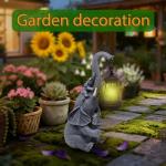 Hulonrua Solar Garden Outdoor Statues Lights Elephant Garden Sculptures Birthday Housewarming Gifts for Women Mom Grandma for Patio Yard Lawn Backyard Decorations