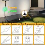 Low Voltage Safety Landscape Lights Outdoor: 7W 840LM LED Landscape Lighting with Connectors & Transformer for Tree Garden Yard Pathway | 24V Warm Yellow 3000K Spotlights | IP65 Waterproof | 6 Pack
