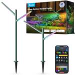 Govee Outdoor Garden Lights 2 Pack, RGBWWIC Smart LED Pathway Lights for Landscape Lighting and Christmas, 16 Million Colors and 64 Scenes, IP66 Waterproof for Outdoor Patio, Works with Alexa, Matter