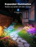 Govee Outdoor Garden Lights 2 Pack, RGBWWIC Smart LED Pathway Lights for Landscape Lighting and Christmas, 16 Million Colors and 64 Scenes, IP66 Waterproof for Outdoor Patio, Works with Alexa, Matter