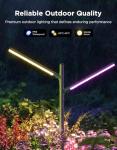 Govee Outdoor Garden Lights 2 Pack, RGBWWIC Smart LED Pathway Lights for Landscape Lighting and Christmas, 16 Million Colors and 64 Scenes, IP66 Waterproof for Outdoor Patio, Works with Alexa, Matter