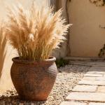 WORTH Clay-Pot-Style Plastic Planter Pots Set of 2 (Large: 17"Dia x 16"H & Small: 13"Dia x 13"H), Rustic style Flower Pots, Lightweight Plant Pots with Drainage Hole & Plug for Indoor & Outdoor Use