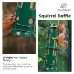 Kingsyard Squirrel Proof Bird Feeder with Removable Base, All Metal, Tube Bird Feeders for Outdoors Hanging, Easy to Clean & Refill, Dark Green