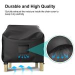 BROSYDA Patio Chair Covers for Outdoor Furniture Waterproof 2 Pack, Lawn Chair Covers 600D Heavy Duty Oxford Cloth, Large Covers for Lounge Lawn Deep Seat Black 38" W x 31" D x 29" H