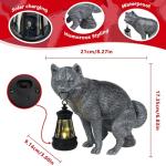 Loungelore Discreet Wolf Garden Statue - The Loyal Guardian's Surprise Solar Lantern - Unique Dog Resin Figurine for Lawn Patio - Funny Gag Gift for Gardeners -Christmas House Warming Gifts New Home