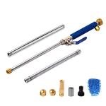 Hwylizg High Pressure Power Washer Wand, Hydro Jet Water Wand Pressure Sprayer,Flexible Garden Watering Wand with 3 Hose Nozzle Universal Hose End for Car Pet Window Patio Gutter Cleaning Tool Blue