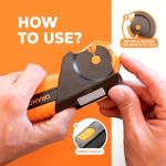 Orange Ninja 7-in-1 Garden Tool & Knife Sharpener – Sharpens Lawn Mower Blades, Axe, Hatchet, Machete, Pruner & Hedge Shears – Repairs & Hones Edges by Sharp Pebble