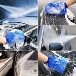 Hwylizg High Pressure Power Washer Wand, Hydro Jet Water Wand Pressure Sprayer,Flexible Garden Watering Wand with 3 Hose Nozzle Universal Hose End for Car Pet Window Patio Gutter Cleaning Tool Blue