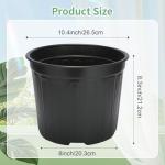 SLMKHHU 40 Pack 3 Gallon Nursery Plant Pots,10 Inch Plastic Garden Flower Seedling Planter Pot with Drainage Holes for Outdoor Indoor Plants,Gardening Gifts