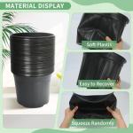SLMKHHU 40 Pack 3 Gallon Nursery Plant Pots,10 Inch Plastic Garden Flower Seedling Planter Pot with Drainage Holes for Outdoor Indoor Plants,Gardening Gifts