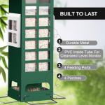 Bird Feeder Squirrel Proof Gravity Protection- Blue Jay Metal Bird Feeders for Outside Hanging - Mesh Cardinal Wild Bird Feeders Birdhouse, 2.5LB Capacity