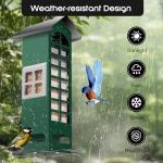 Bird Feeder Squirrel Proof Gravity Protection- Blue Jay Metal Bird Feeders for Outside Hanging - Mesh Cardinal Wild Bird Feeders Birdhouse, 2.5LB Capacity