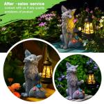 Fox Statue for Garden Decor, Garden Statue with Solar Power Light for Outdoor Patio Porch Lawn Yard Backyard Oudside Indoor Shelf Decoration,Praying Fox Sculptures Decorations to Wow Your Guests