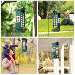 Bird Feeder Squirrel Proof Gravity Protection- Blue Jay Metal Bird Feeders for Outside Hanging - Mesh Cardinal Wild Bird Feeders Birdhouse, 2.5LB Capacity