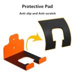 JNIHEEP Garage Organizer Trimmer Rack, Garden Power Tool Hanger Weed Whackers Holder Wall Mounted for Grass Trimmer, Hedge Trimmer, Garage Trimmer, Garden Tools,4 Pack(Orange)