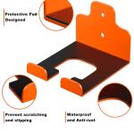 JNIHEEP Garage Organizer Trimmer Rack, Garden Power Tool Hanger Weed Whackers Holder Wall Mounted for Grass Trimmer, Hedge Trimmer, Garage Trimmer, Garden Tools,4 Pack(Orange)