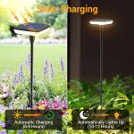 Solar Lights Outdoor Garden 4 Pack Solar Pathway Light 31" Tall Solar Landscape Lights 34LM Bright Up to 12H IP65 Waterproof Auto On/Off for Walkway Outside Yard Path Patio Lawn Flower Bed plant Decor