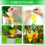 40 Pcs 5 Shapes Yellow Extremely Sticky Traps for Fungus Gnat, Fruit Fly, Fly, Whitefly, Flying Insect Catcher Traps for Houseplants, Kitchen, Indoor/Outdoor, Non-Toxic, Odorless, Pet and Kid Safe