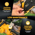 Brushless Electric Chainsaw 12" Cordless Tool Only for Dewalt 20V/60V Battery with Auto Oiler & Security Lock, for Tree Trimming and Branch Wood Cutting (Tool Only) (for DeWalt 20v Battery)