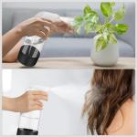 Worldgsb 2 Pack Glass Spray Bottles with Silicone Sleeve, 16 oz Empty Refillable Containers with Adjustable Spray Nozzles, Spray Bottles for Hair, Cleaning Solutions and Plants Black